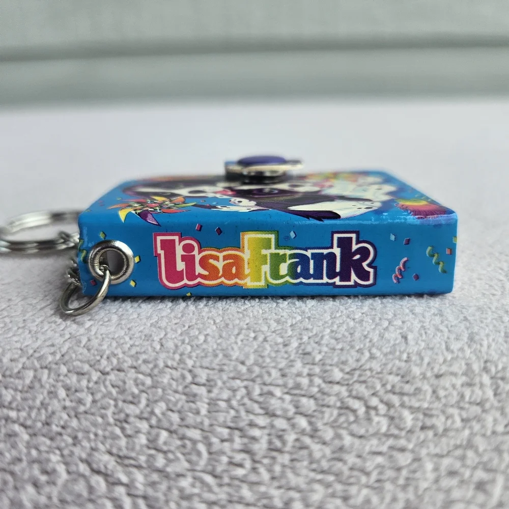 VTG Lisa Frank Miniature Notebook Keychain Violet & Velvet Purple Dogs UNUSED